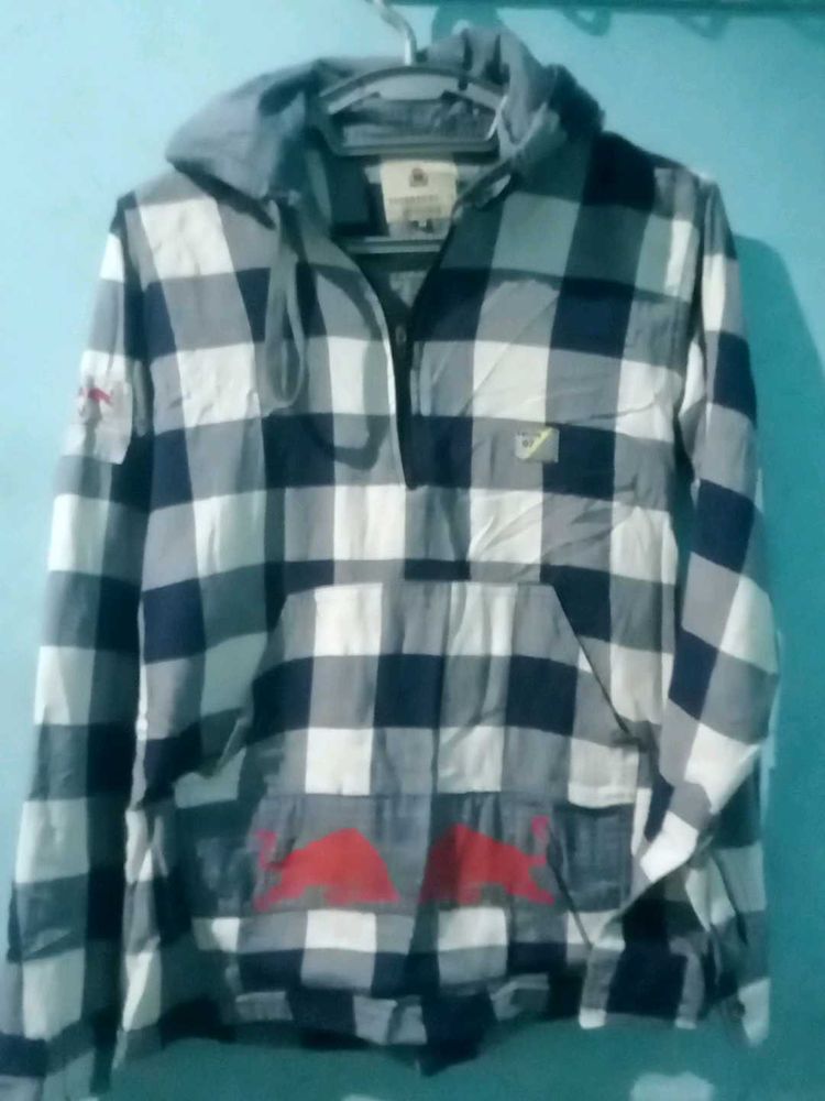 Checked Hoodie T-Shirt