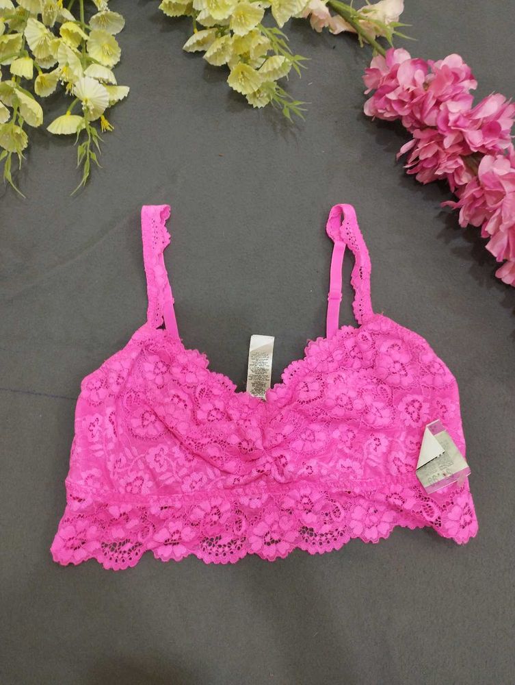 Hot Pink Lace Bralette✨