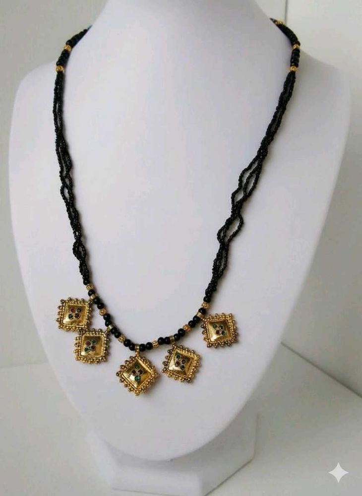 Gold plated brass mangalsutra