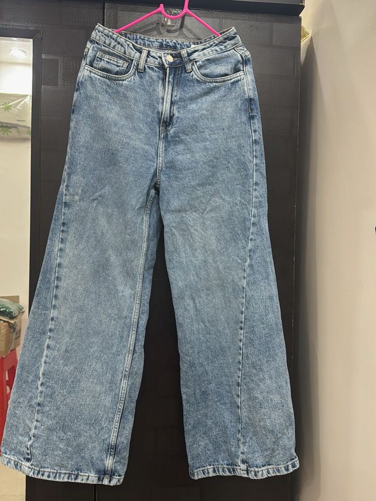Wide Leg Denim Jeans