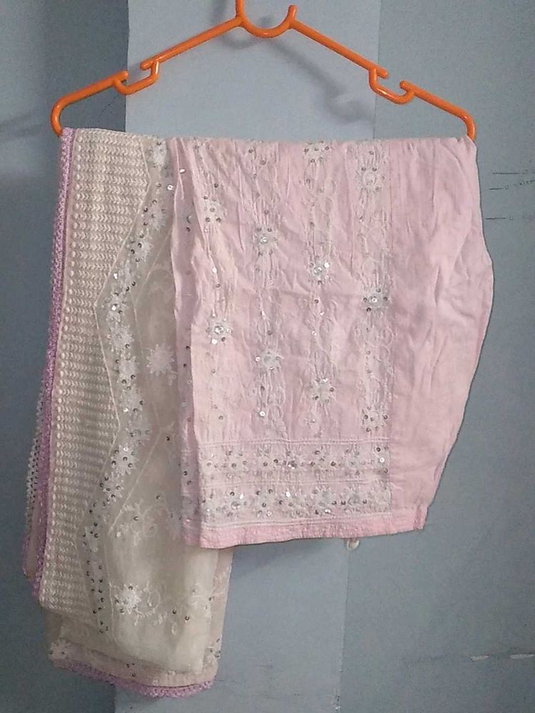 Embroidered Salwar And Dupatta Set