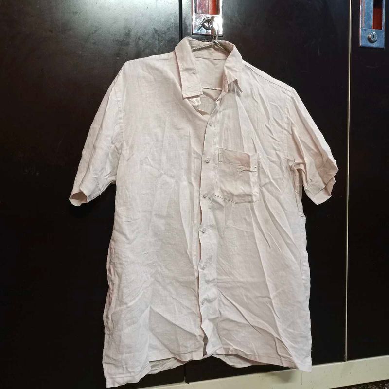 Linen White Shirt - Size - 40/Large To XL