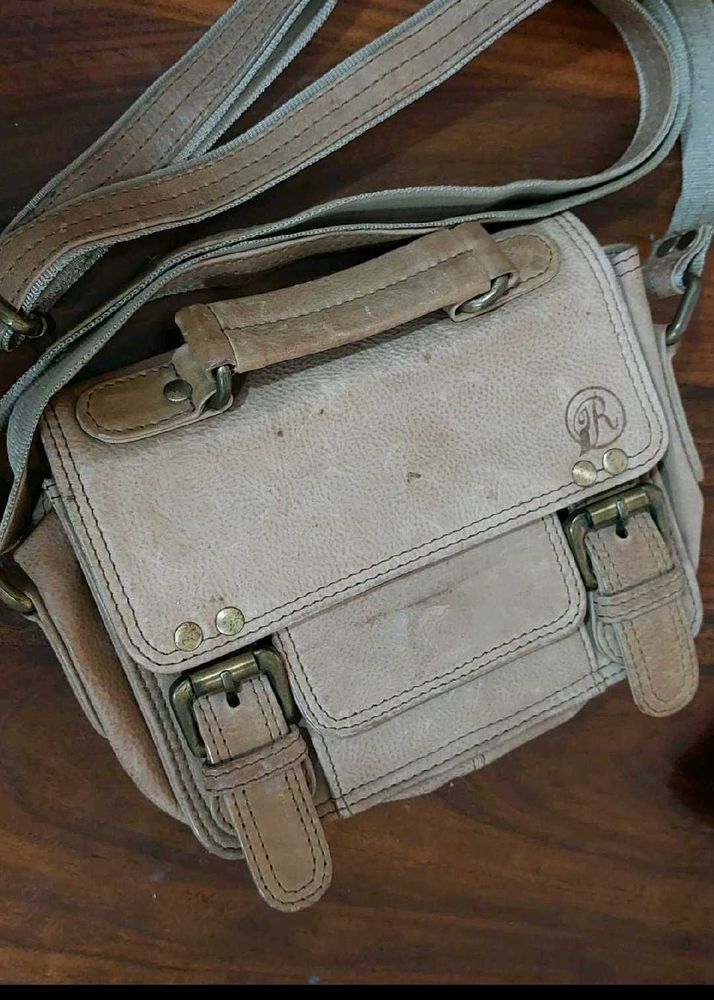 Vintage Leather Messenger Bag