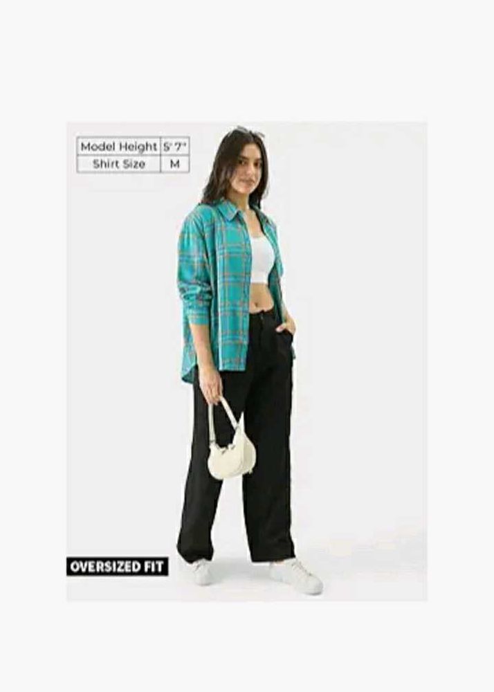 Souled store Aruba Plaid Oversized boyfriend S