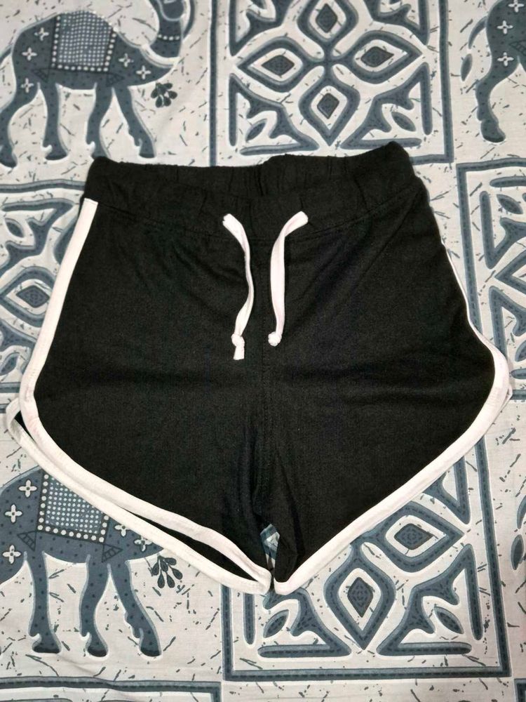 Black &amp; Cream colour shorts