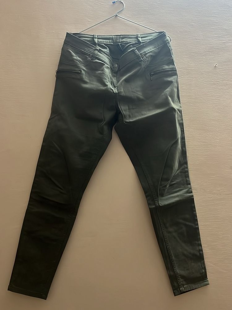Olive Green Cotton Pant