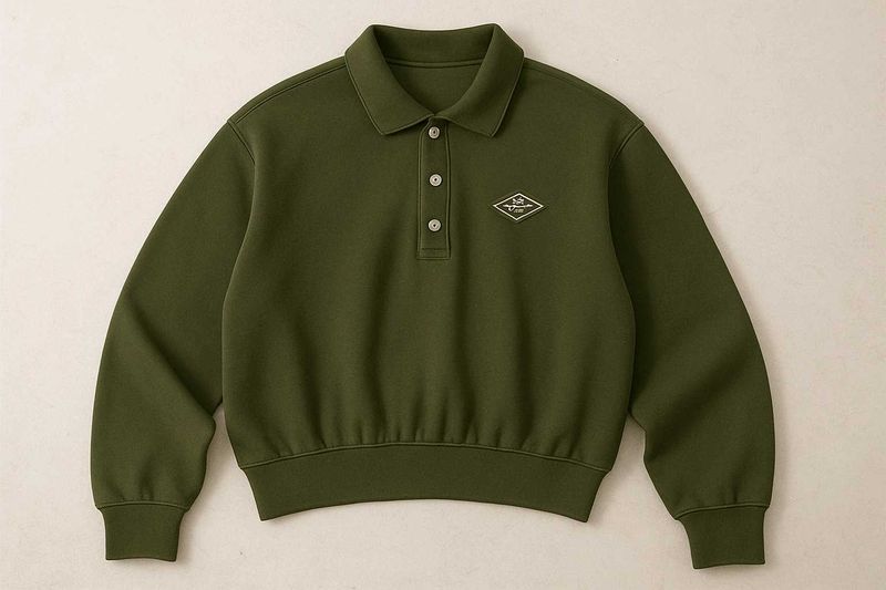 Olive Green Polo Top