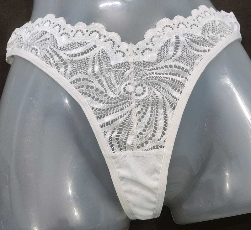 White Lace Thong🖤