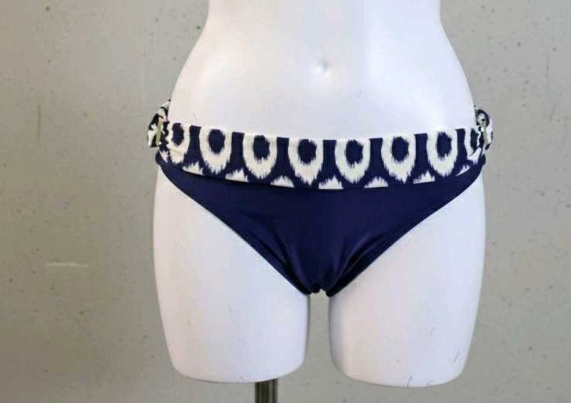 Navy &amp; White Bikini Bottom