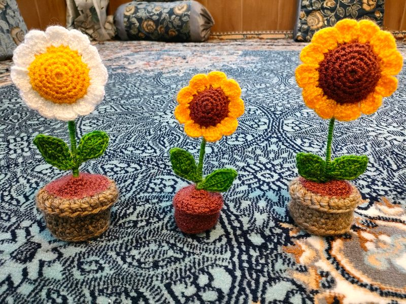 Chrocheted Flower Pot