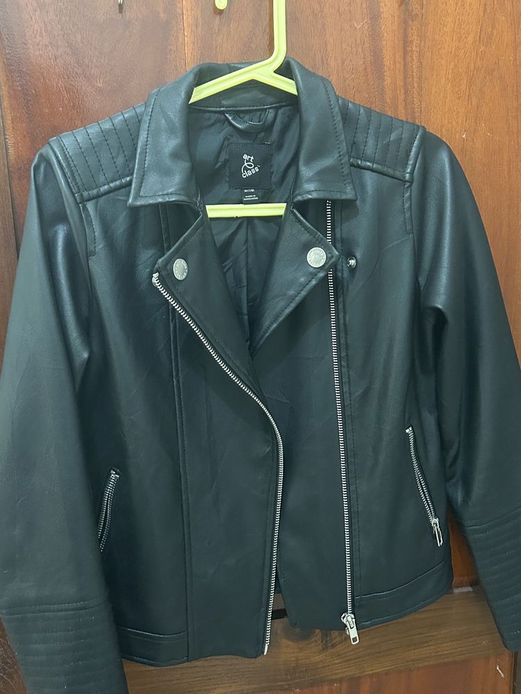 Faux Leather Biker Jacket ⛓️