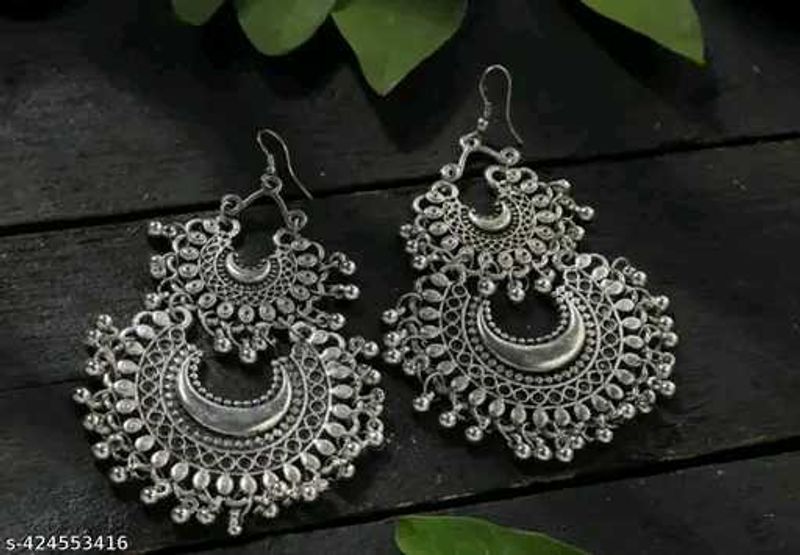 Fantastic Silver Oxidized Earrings