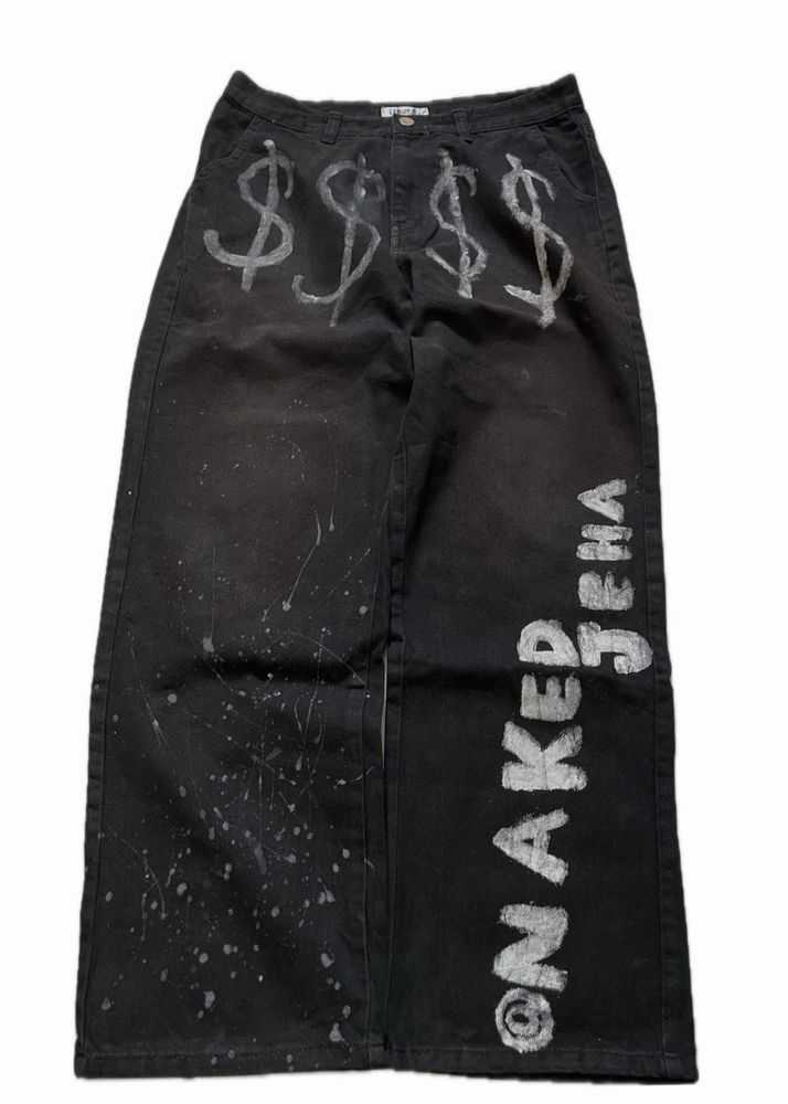 Korean Painted Denim Jeans