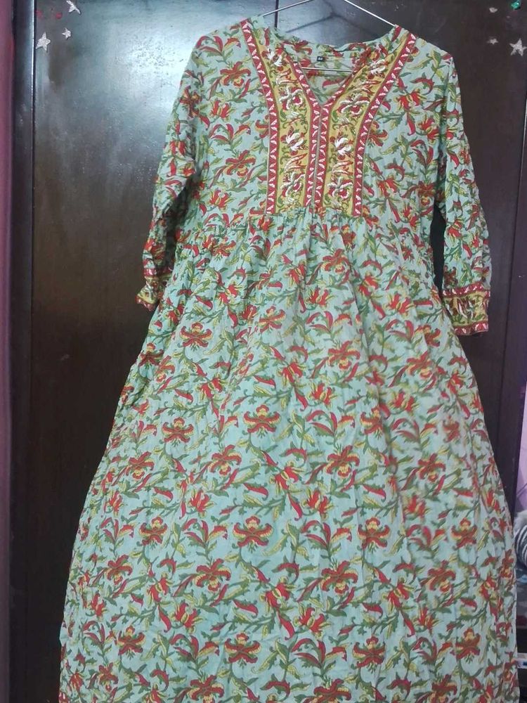 Floral Print Cotton Dress