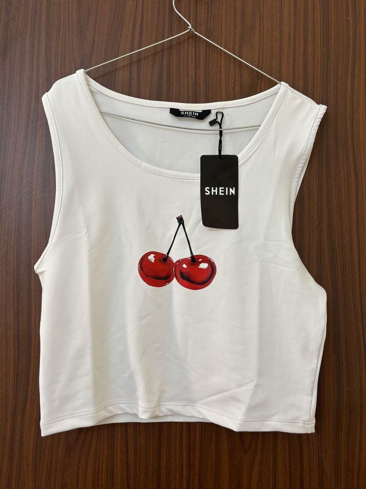 Shein Cute Cherry Print Top