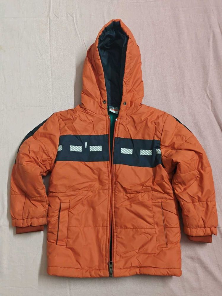 Kids' Orange Puffer Jacket