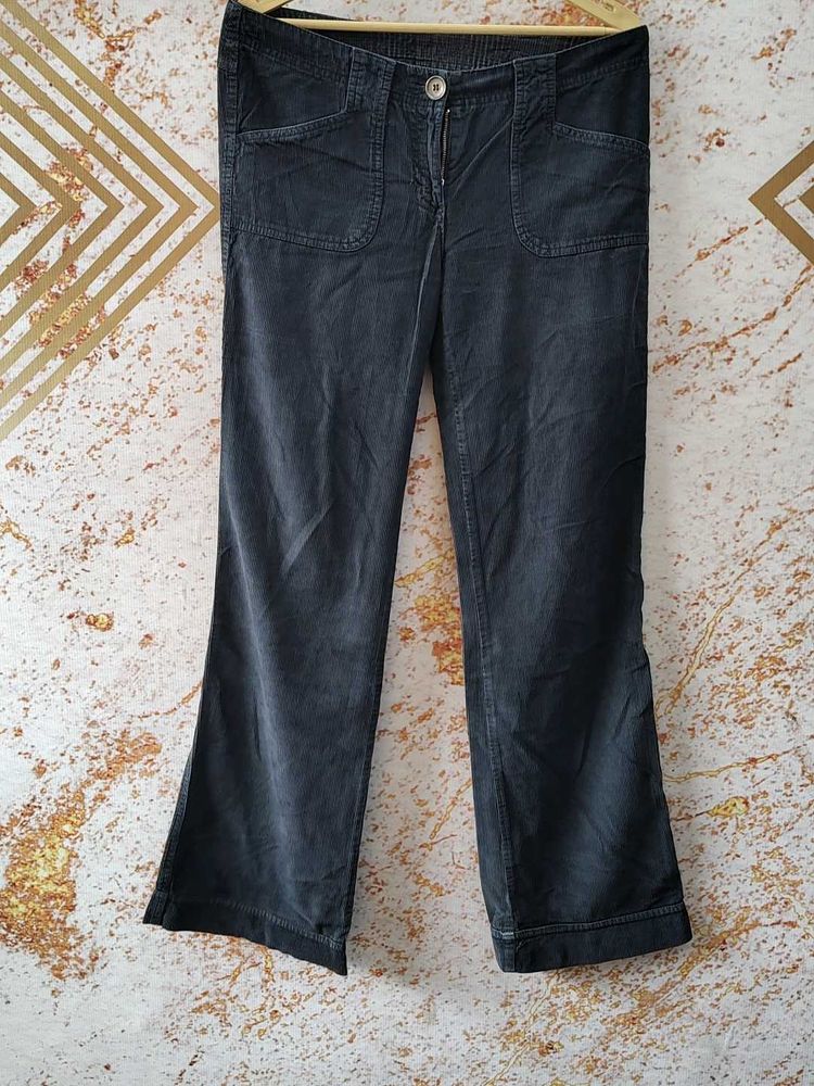 Dark Wash Corduroy Flare Pants