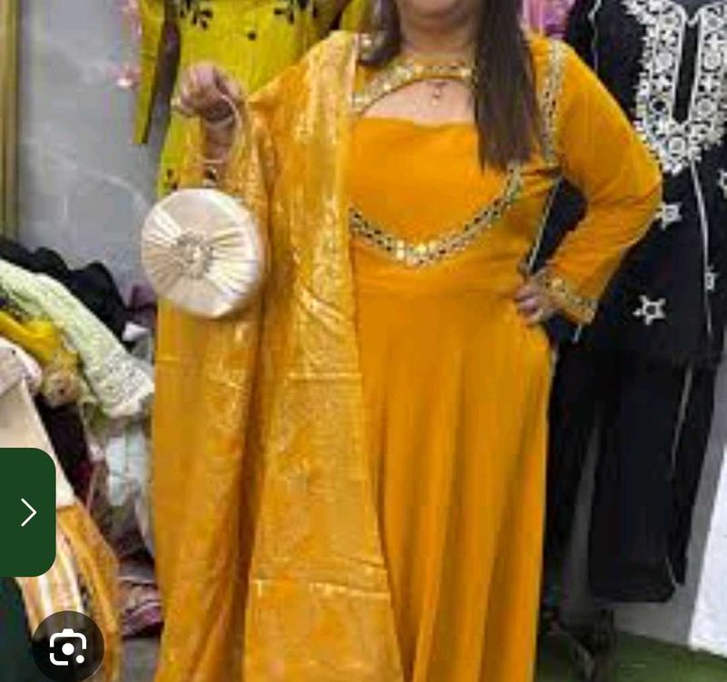 Trending Yellow Anarkali Kurta Set