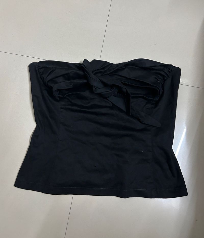 Black Bandeau Top