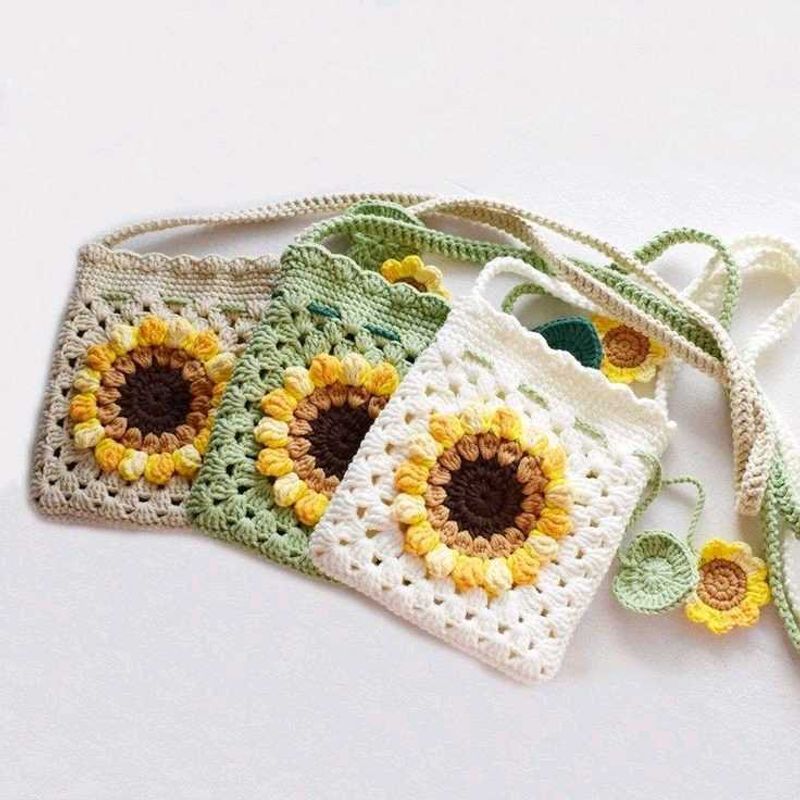 Crochet Sunflower Bag