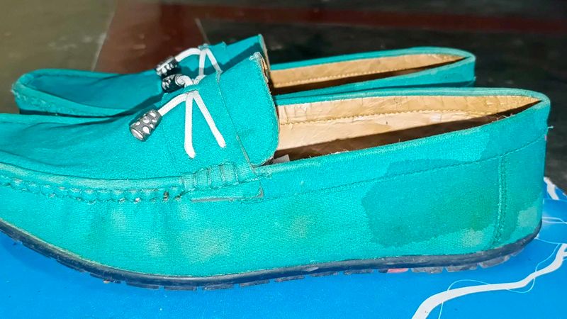 Teal Loafers