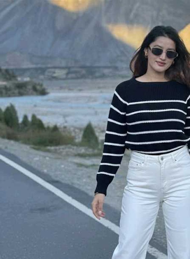 Striped Knit Sweater