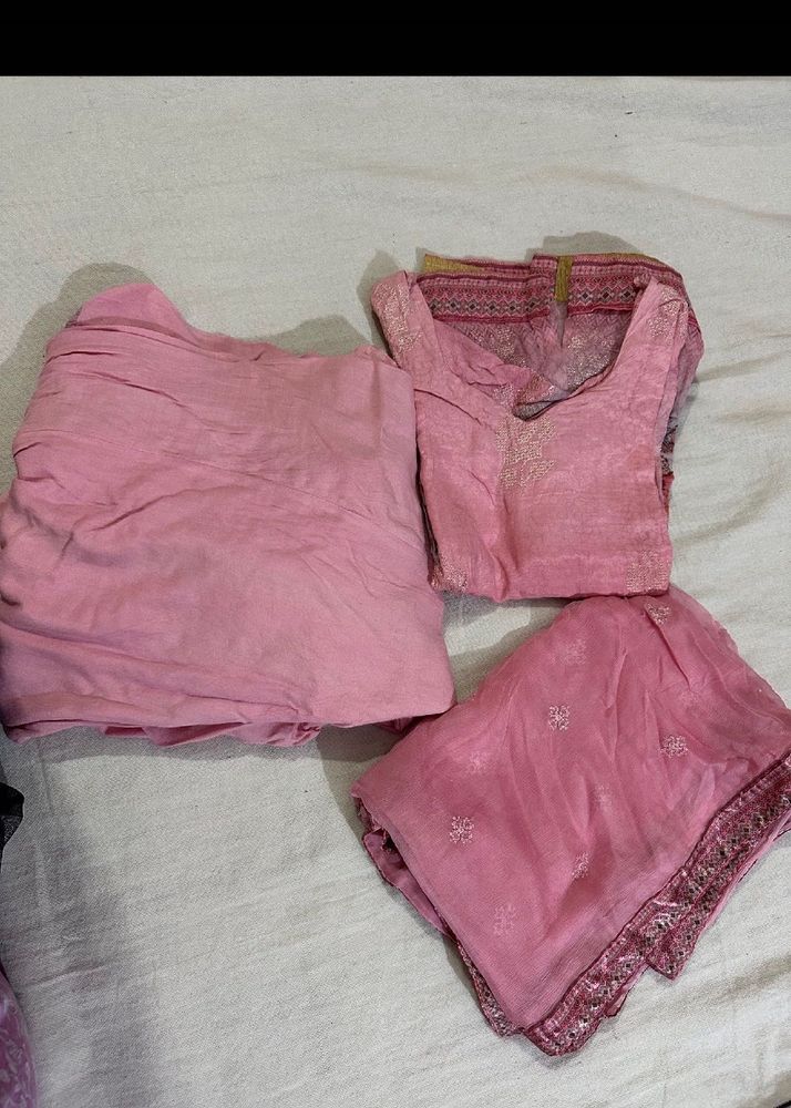 Pink Floral Print Salwar Kameez