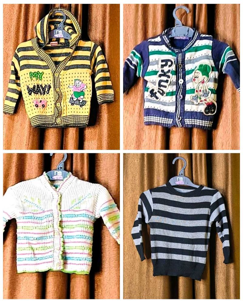 Combo Of 4 Sweater for 6 month to 1 year boys,Stre