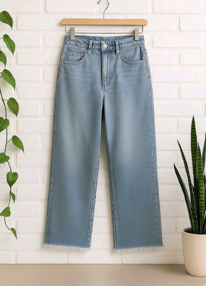 Wide Leg Denim Jeans