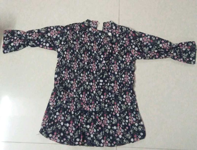 A-line Top Floral Printed