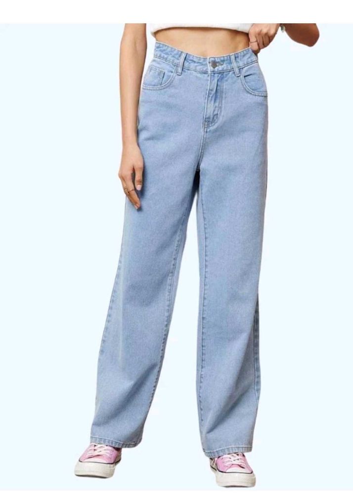 Light Wash Wide Leg Jeans