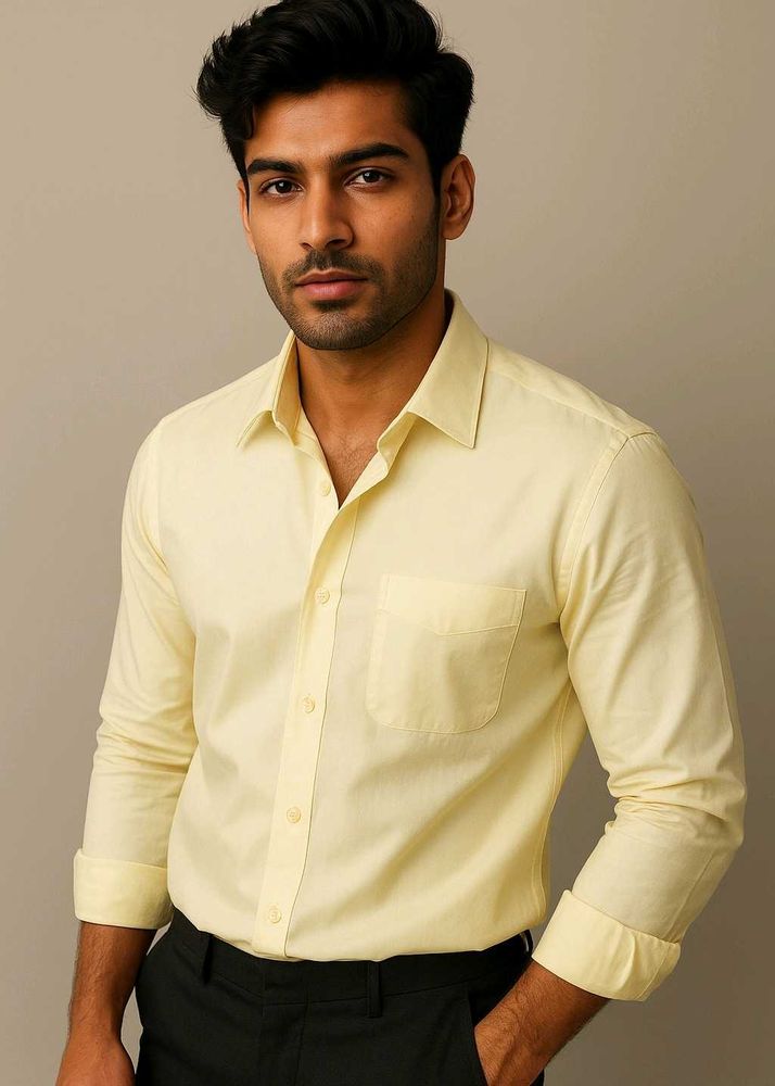 Men&#39;s Yellow Casual Shirt