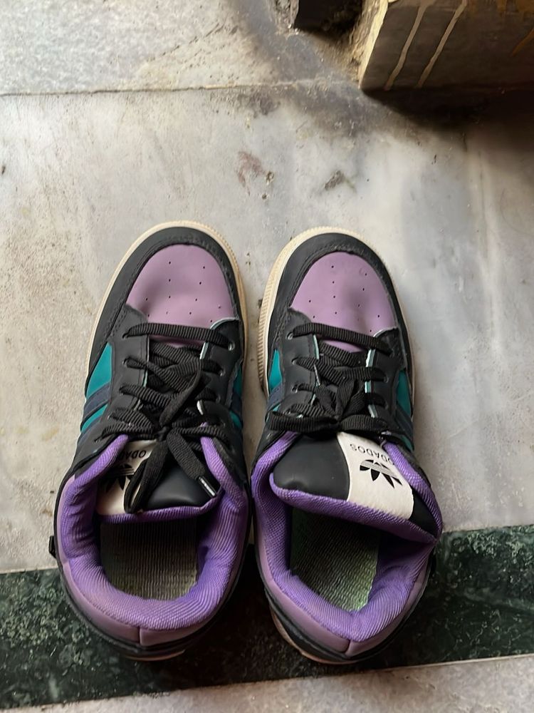 Adidas Purple Accent Sneakers