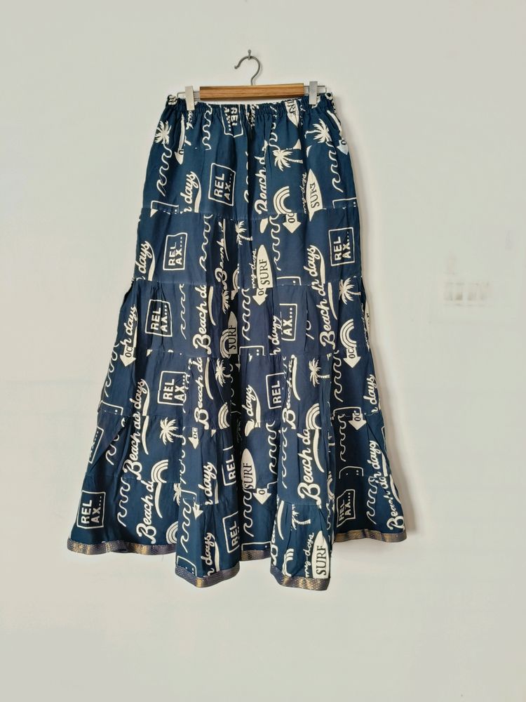 Navy Blue Casual Skirt (Women&#39;s)