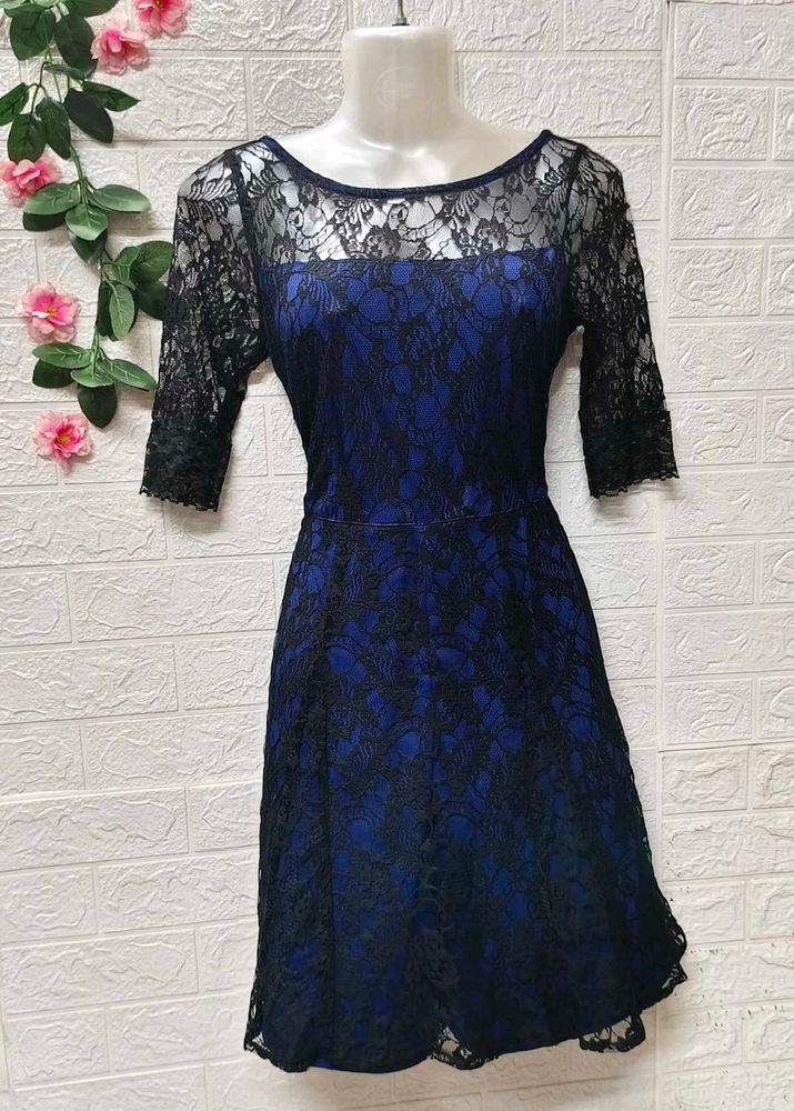 Size ES/S 🎁Buy 2 Get 1 Free 🎁,Lace Overlay Dress