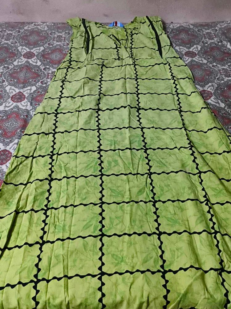 Green Printed Dress