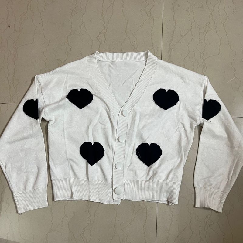Heart Printed Cardigan