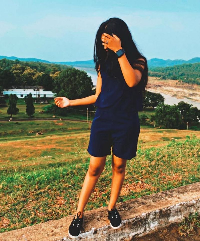 Navy Blue Sleeveless Playsuit – Worn Only Once 💙✨