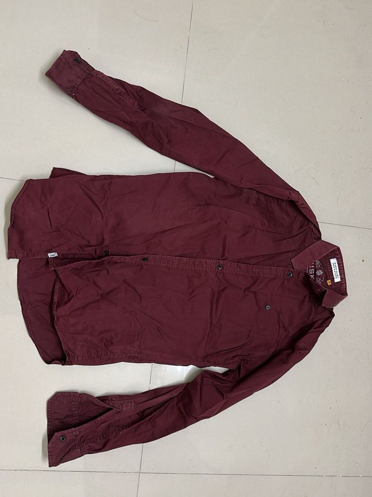 Burgundy Shirt For Men