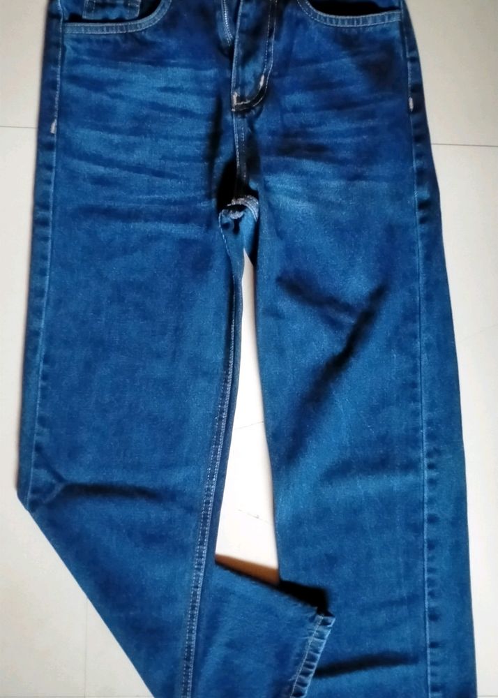 Dark Blue Straight Fit Jeans