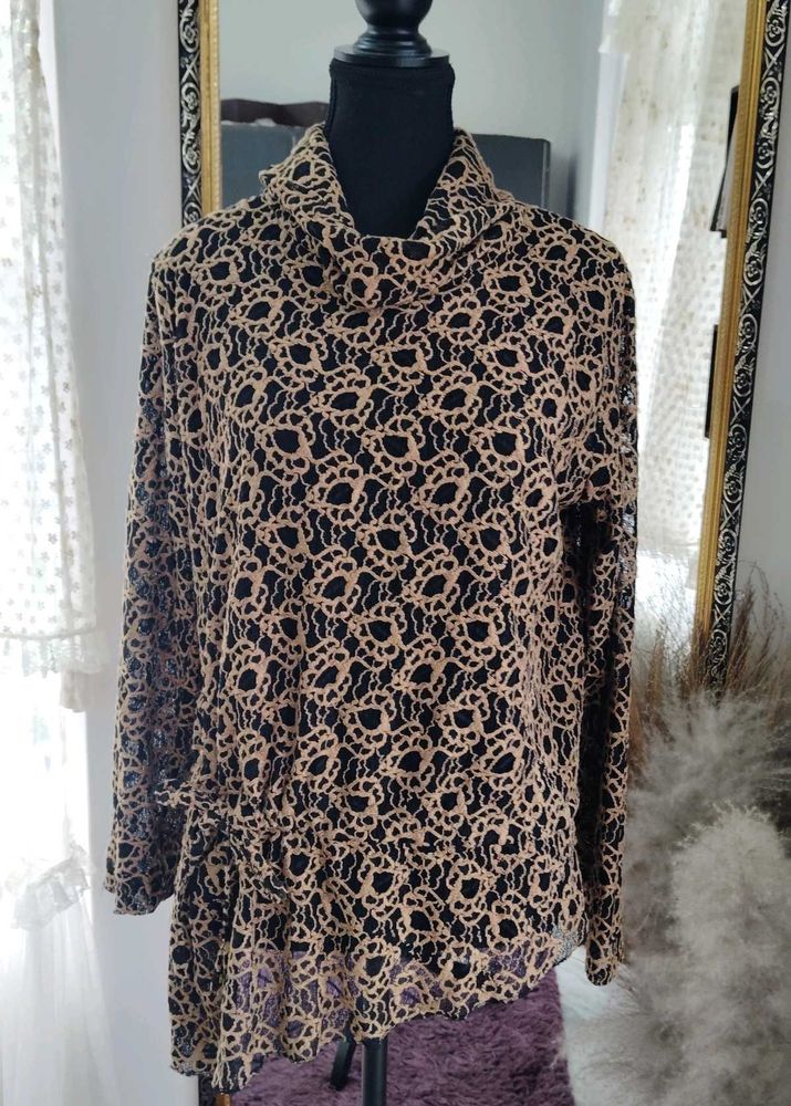 Elegant Lace Cowl Neck Top