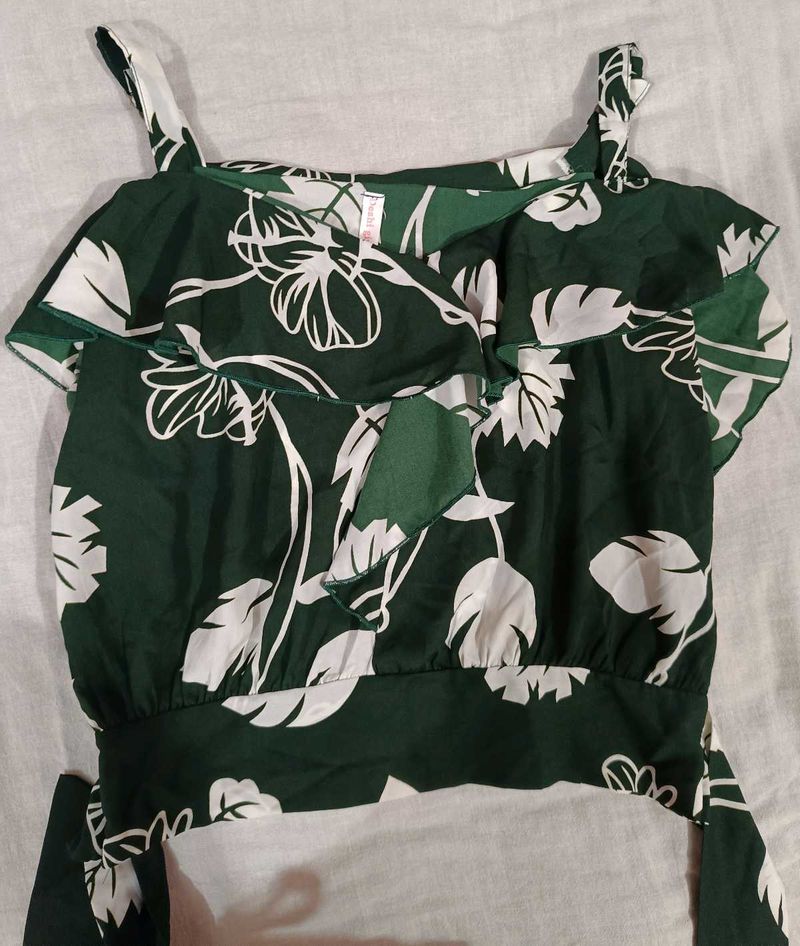 Floral Green Top