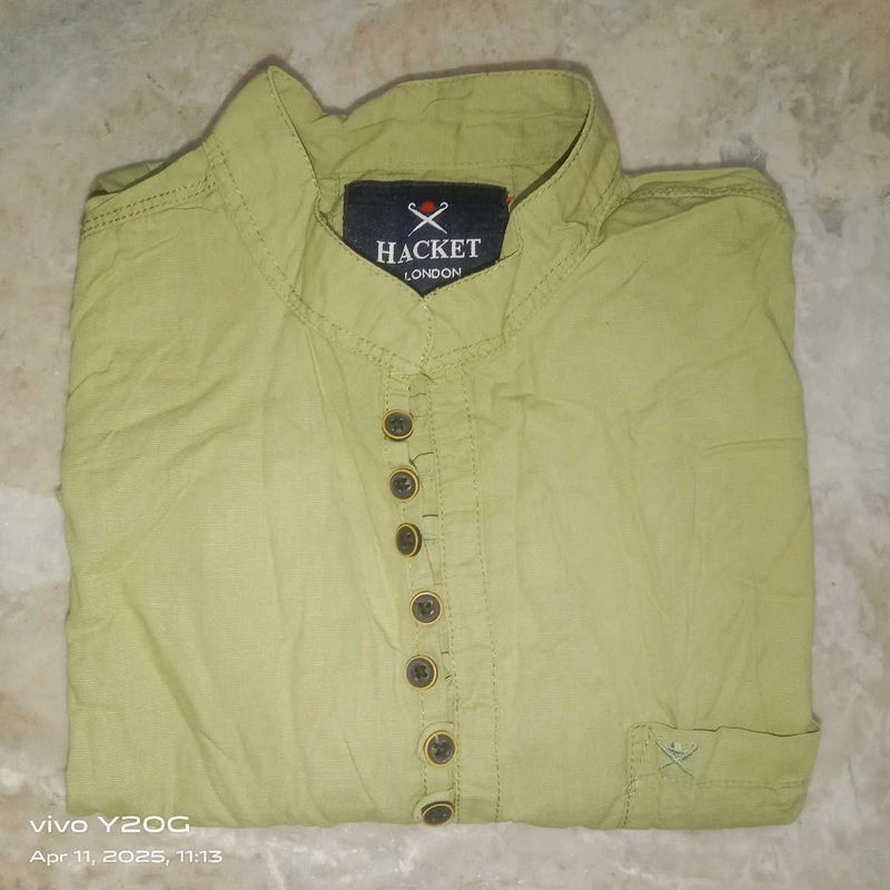 A Cotton Shirt With Full Neck