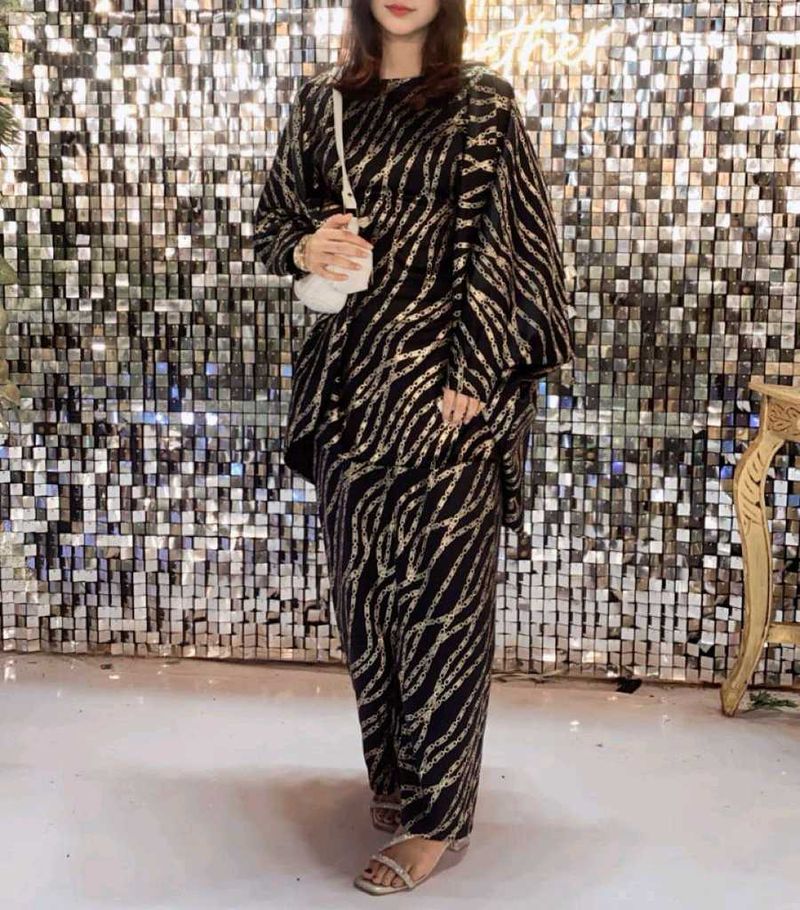 Trending Black Dubai Style Co-ord Set 2pc