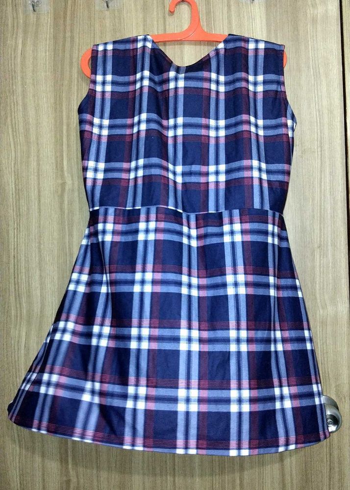 Blue Plaid Dress