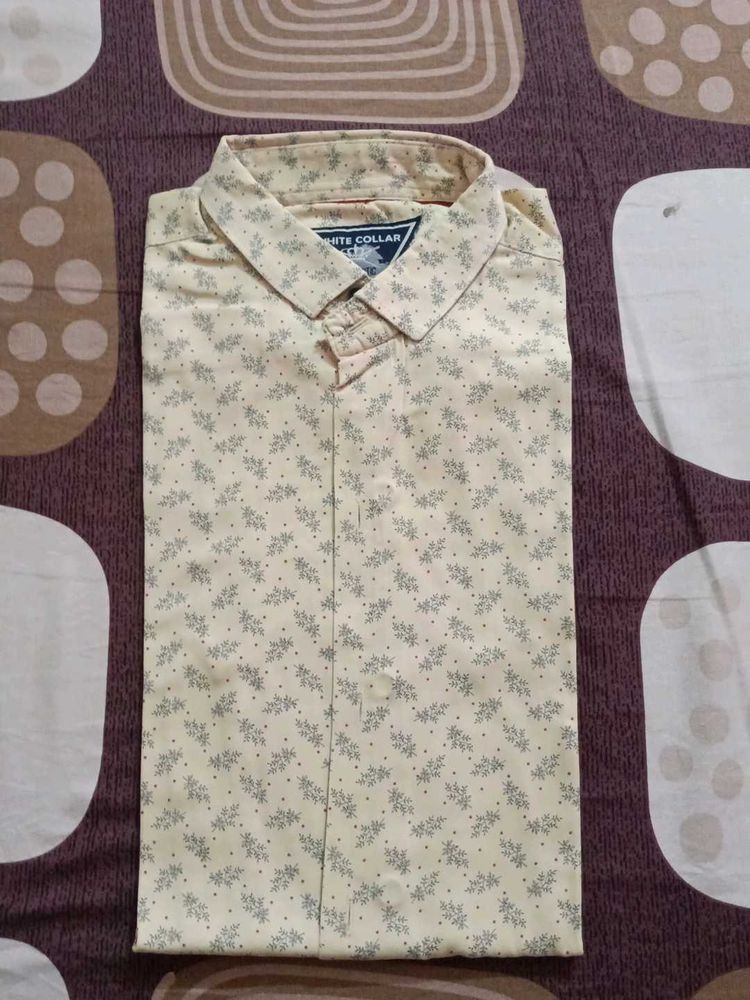 White Collar Casual Shirt