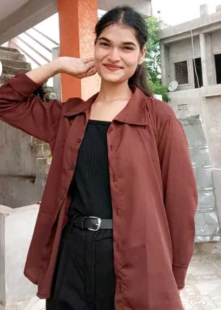 Stylish brown Shirt Jacket
