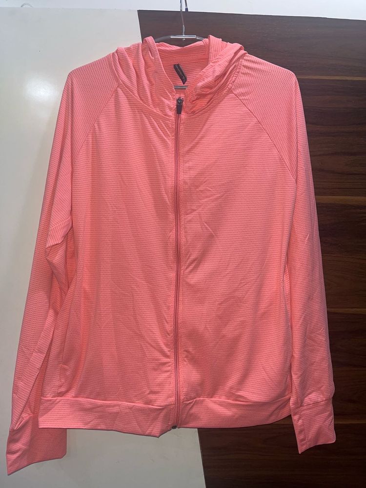 Peach Zip-Up Hoodie