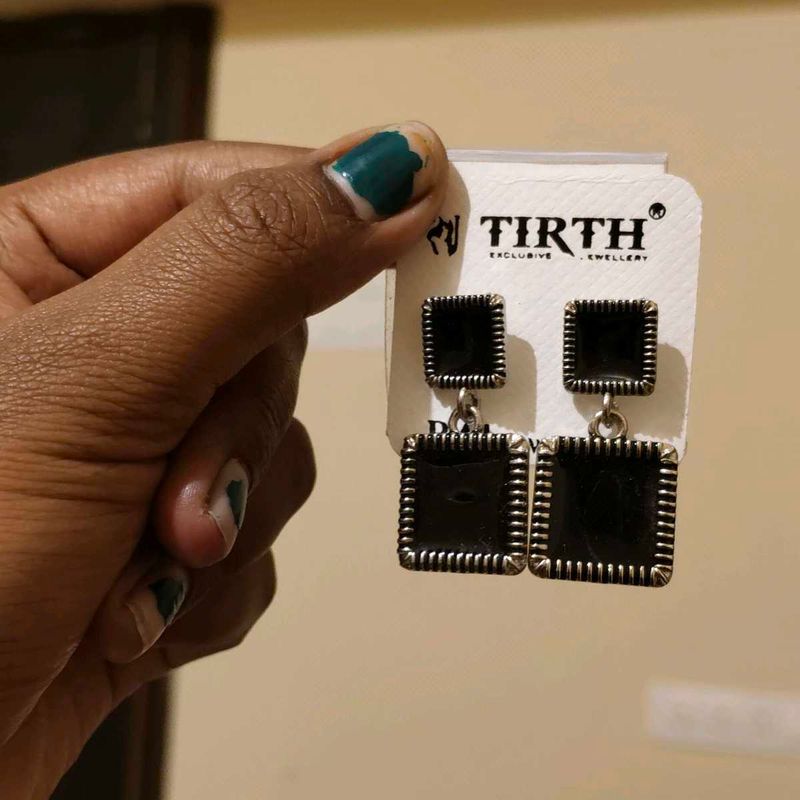 Tirth Square Drop Earrings