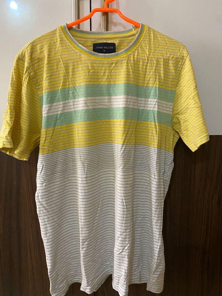 Round Neck Striped Tee